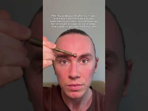 Try this acupressure hack 😌 Massage the point between your eyebrows (Yin Tang) in gentle