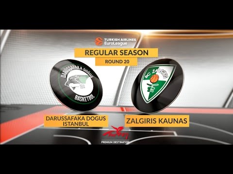 EuroLeague Highlights RS Round 20: Darussafaka Dogus Istanbul 66-69 Zalgiris Kaunas