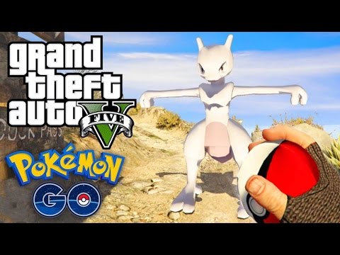 I CATCHED MEWTWO ON POKEMON GO! GTA 5 MODS GAMEPLAY ITA BY OMEGA (POKEMON GO MOD)