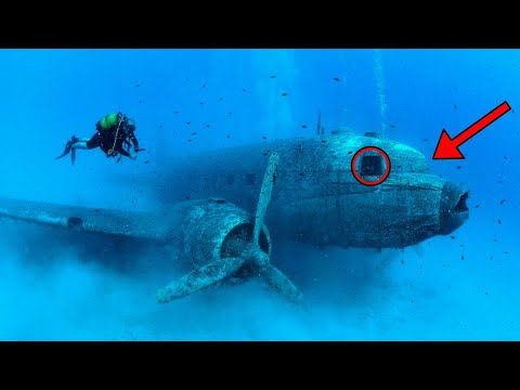 Divers Spot Sunken Plane On Ocean Floor - They Turn Pale After Swimming Inside