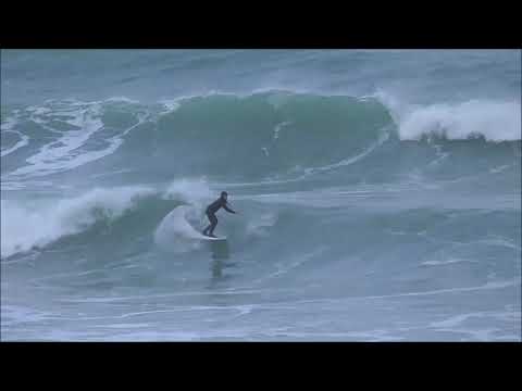 Surfing fun waves at Fistral South