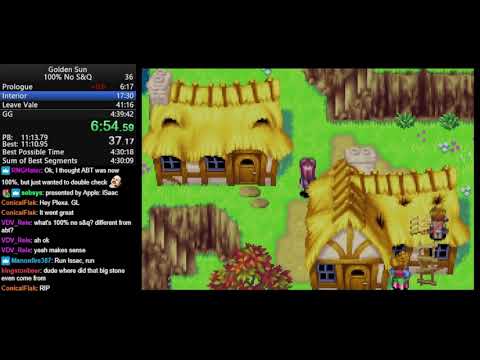 Golden Sun 100% No S&Q Speedrun in 4:30:37