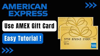 How to Use American Express Gift Card !