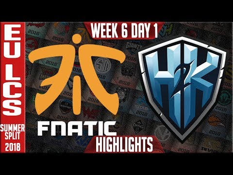 FNC vs H2K Highlights | EU LCS Summer 2018 Week 6 Day 2 | Fnatic vs H2K