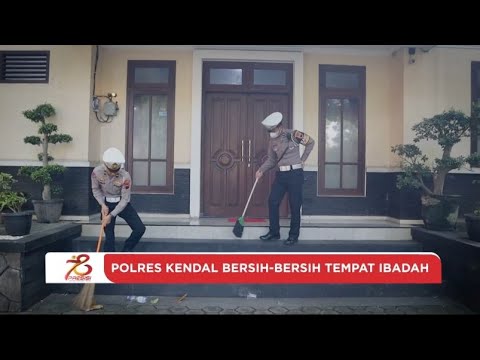 POLRES KENDAL BERSIH BERSIH TEMPAT IBADAH