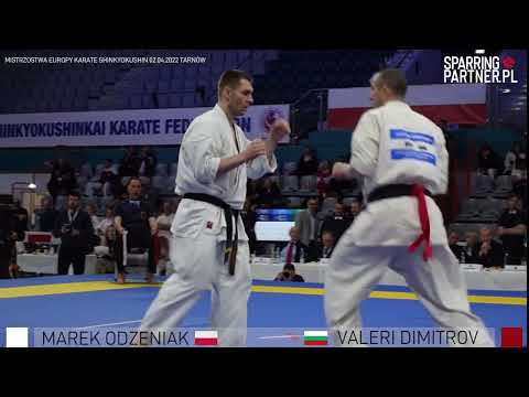 Marek Odzeniak vs Valeri Dimitrov Men 75-85Kg European Karate Shinkyokushin Championship Tarnów 2022