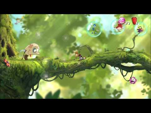 Rayman Origins (1080i HD) Walkthrough Part 10 - Can't Catch Me! - Tricky Treasure #1