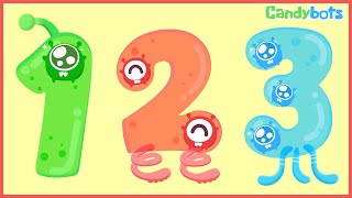 Numbers 123 (Candybots)- Learn to count the number
