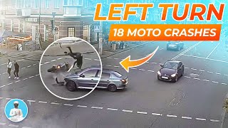 Compilation of Left Turn Motorcycle crash [ 2021 ]