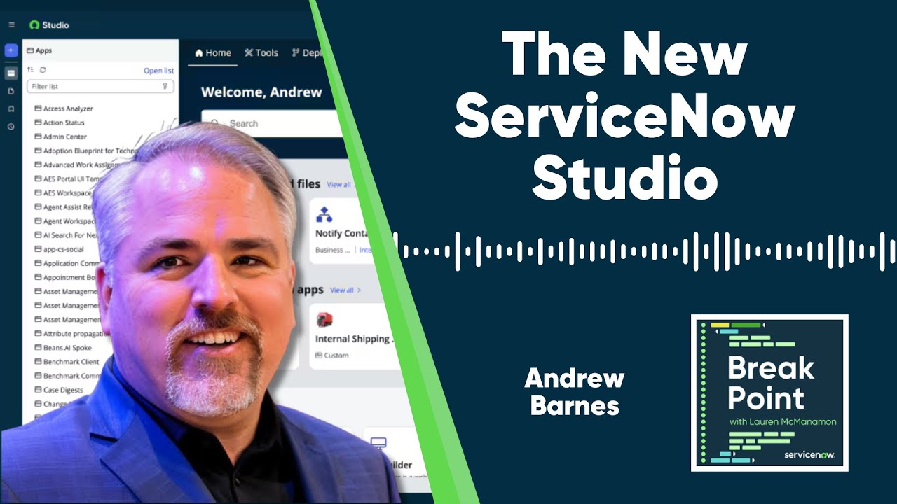 The New ServiceNow Studio with Andrew Barnes - YouTube