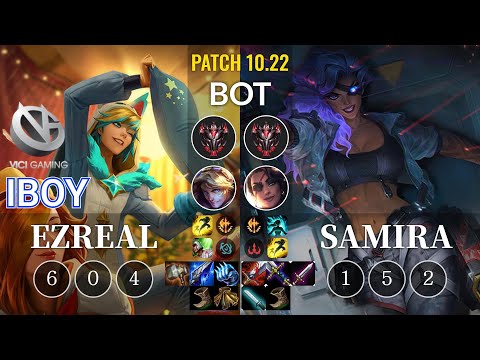 VG iBoy Ezreal vs Samira Bot - KR Patch 10.22