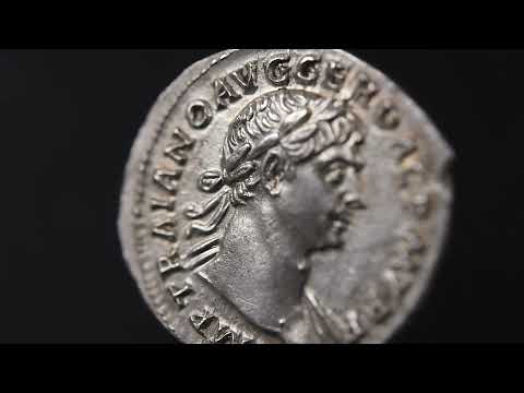 Moneta, Trajan, Denarius, 107-108, Rome, Bardzo rzadkie, MS(60-62), Srebro