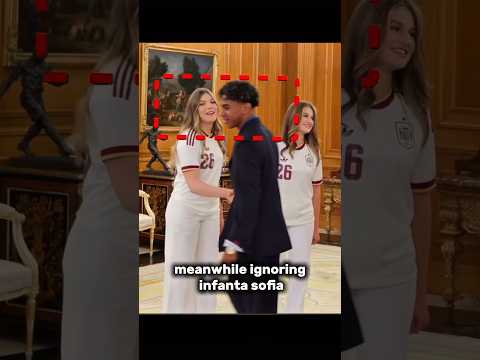 lamine yamal with royals vs with infanta sofia#princessleonor#lamine#infantasofia#shorts#viral