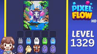 Pixel Flow Level 1329 Solution Walkthrough
