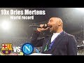 Napoli stadium announcer repeats Mertens' name 10 times (Decibel Bellini)