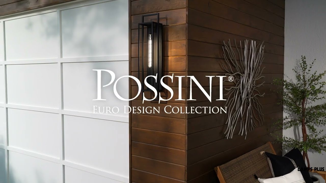 Video 1 Watch A Video About the Possini Euro Jericho Black Modern Outdoor Wall Light