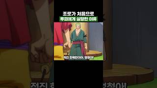 원피스) 조로가 처음으로 루피에게 실망한 이유