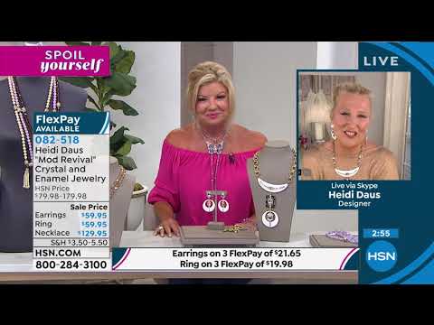 Heidi Daus "Mod Revival" Crystal and Enamel Ring