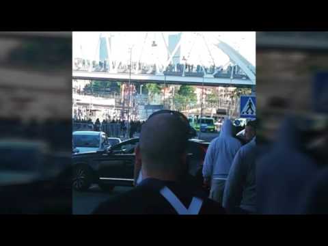 Manijaci (Zeljeznicar) attack AIK in Stockholm 20.07.2017