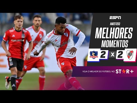 Colo-Colo e River Plate ficam no empate em amistoso 'louco' de 4 gols | Melhores Momentos