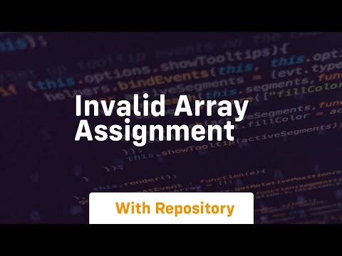 Invalid Array Assignment