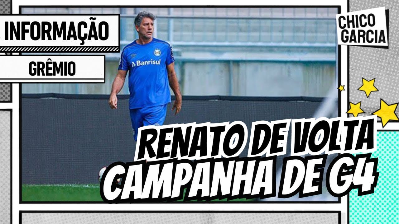 GRÊMIO: JOGO ATRASADO PRA ESCAPAR DE VEZ. ÓTIMA CAMPANHA NO RETURNO. A DÚVIDA DE RENATO