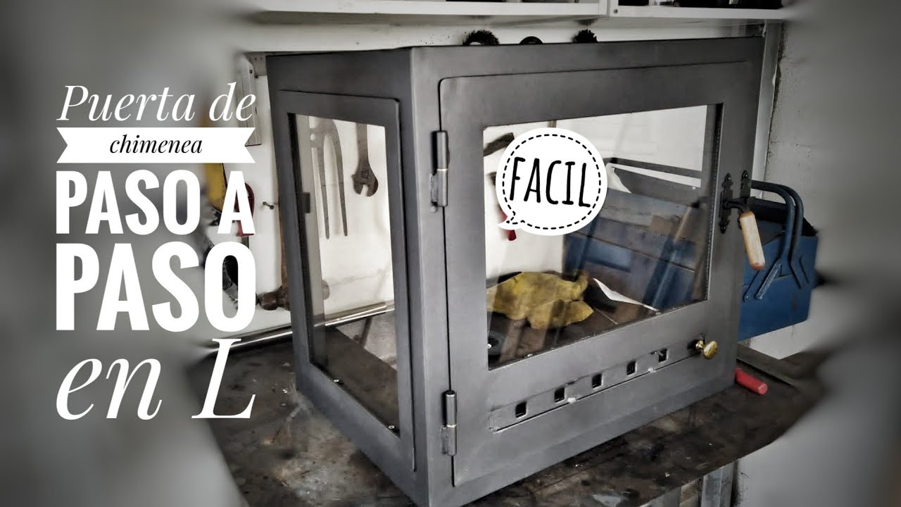 Como hacer Puerta de chimenea en L paso a paso. Kamin Tür zu Hause