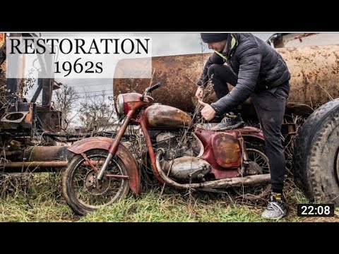 Full restoration old motorcycle jawa 1962s 2-stroke- FINAL VIDEO