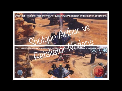 iOS WR Shotgun Arthur vs Retaliator Nodens 150m Dmg Test