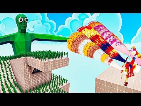 100x ZOMBIE + GIANT vs 3x EVERY GOD - Totally Accurate Battle Simulator TABS