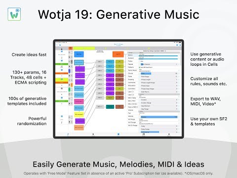 Wotja 19: Generative Music App (in 1 min)