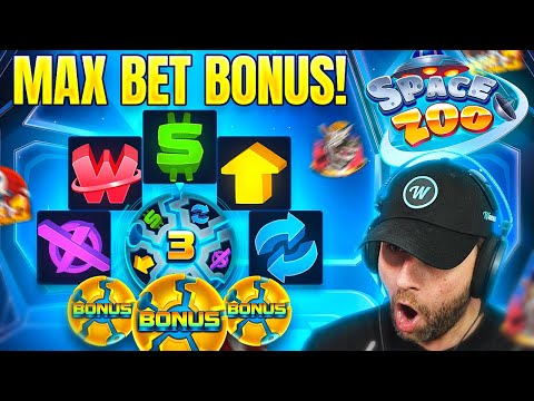 HUGE WINS and a MAX BET BONUS on the *NEW* SPACE ZOO!! (Highlights)