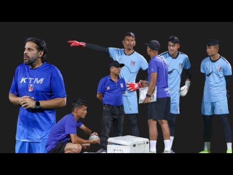 First training session in Kuwait City of Nepali football team at Kazma Sports Centre ।।