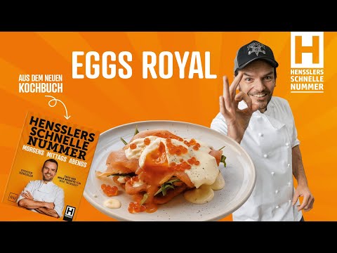 Quick Eggs Royal with smoked salmon recipe "live on tape" by Steffen Henssler