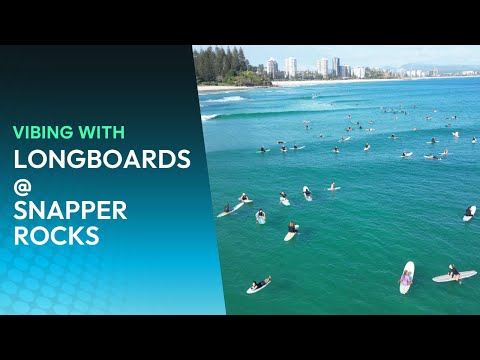 Longboard surfing at Snapper Rocks, Gold Coast