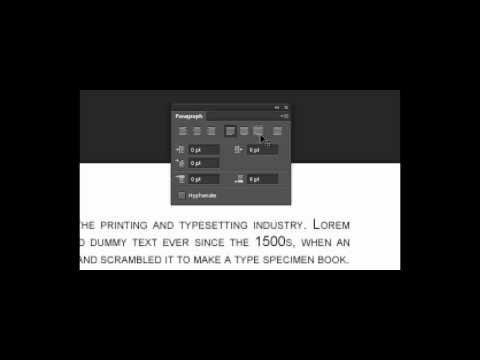 Adobe Photoshop - Tutorial 15 - Paragraph Panel and Styles