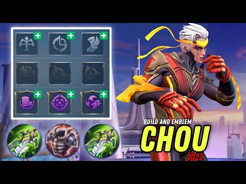 CHOU BUILD AND EMBLEM | CHOU BEST BUILD 2022 - MLBB