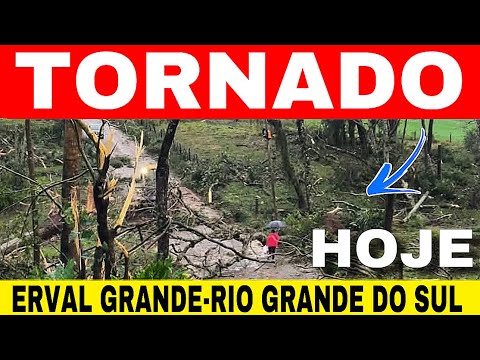 🚨🌪️TORNADO em ERVAL GRANDE no RIO GRANDE DO SUL 😱HOJE - causou muita destruição-9/5/25