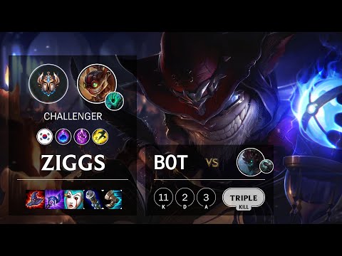 Ziggs Bot vs Maokai - KR Challenger Patch 10.16