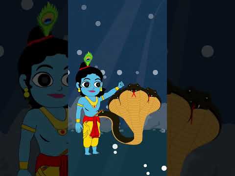 Krishna And Kaliya fight - Adventures Of Little Krishna #delhi #india #animation