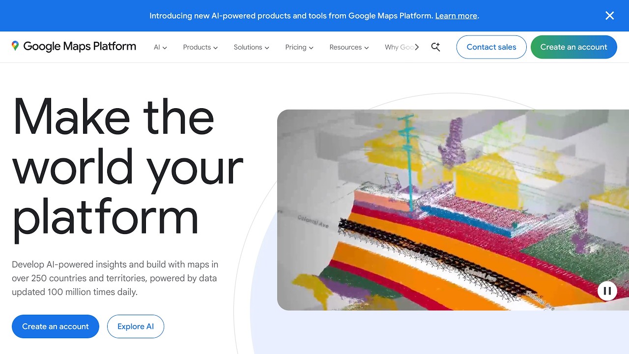 Google Maps Platform - 3D Mapping & Geospatial Analytics · Mapsplatform.google.com · 2026