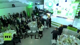 Trump Security Adviser Mike Flynn Gives Putin Standing Ovation at Celebration of Propaganda Network