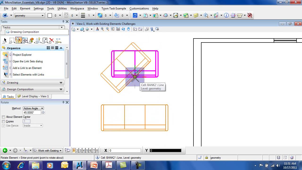 MicroStation Essentials Rotate