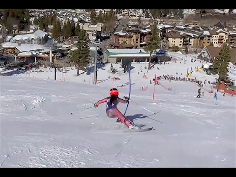 Best U12 Slalom Ski Racer Thaleya Skye Walker FarWest SL Run Wins by 1.3 seconds. Mexican Mikaela!