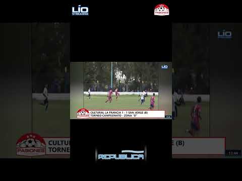 UN GOLAZO DE SAN JORGE MARCÓ EL EMPATE ANTE CULTURAL LA FRANCIA ⚽