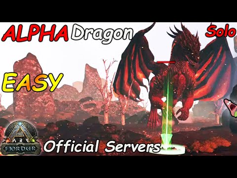 ARK Fjordur: ALPHA Dragon EASY And SOLO Boss Fight
