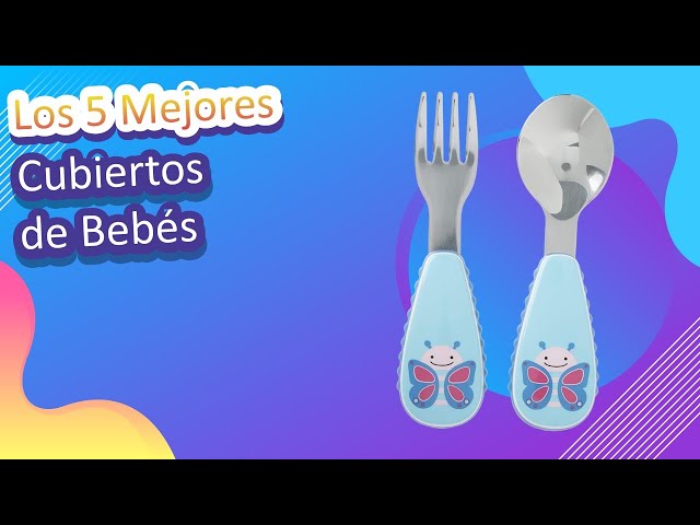 Vídeo relacionado con PandaEar: juego de 4 cubiertos de silicona y acero inoxidable para bebés y niños pequeños, cucharas y tenedores, sin BPA, con mango de silicona con diseño antiahogo (Rosa y Gris)