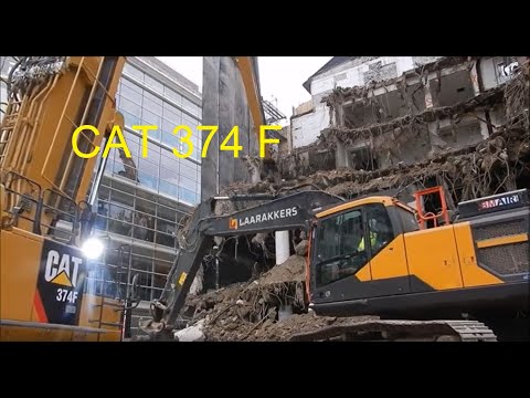 Excavator CAT 374 F UHD demolition site