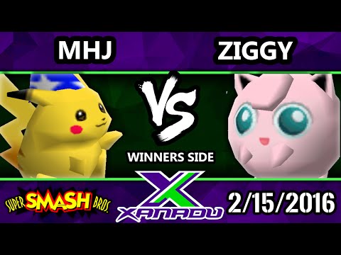 S@X 137 - Ziggy (Jigglypuff) Vs. MHJ (Pikachu) SSB64 Tournament - Smash 64