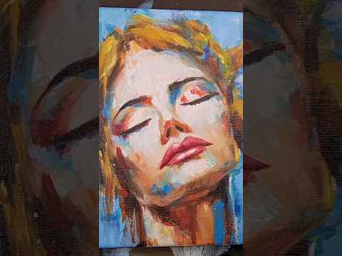 Figurative Abstract Portrait Painting in Acrylics #acrylicpainter #abstractart #arttutorial